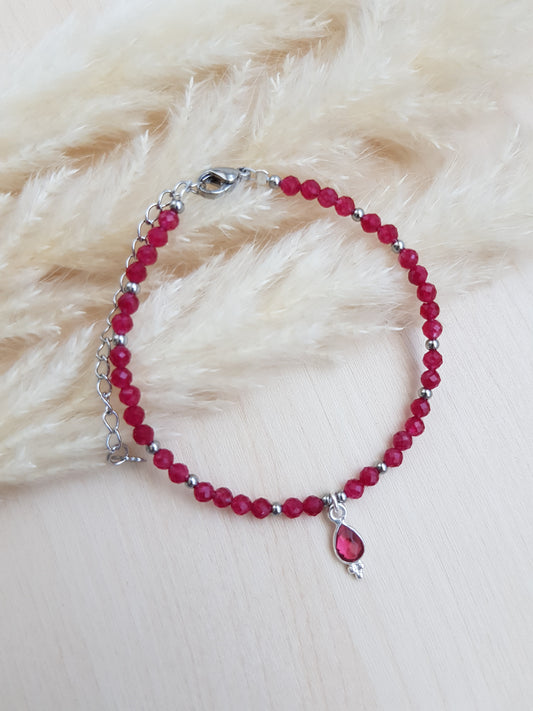 Edelsteinarmband Pink Chalzedon