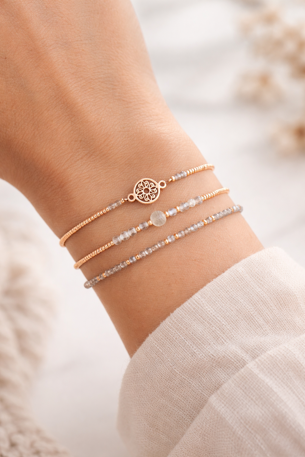 Filigrane Armbänder Labradorit