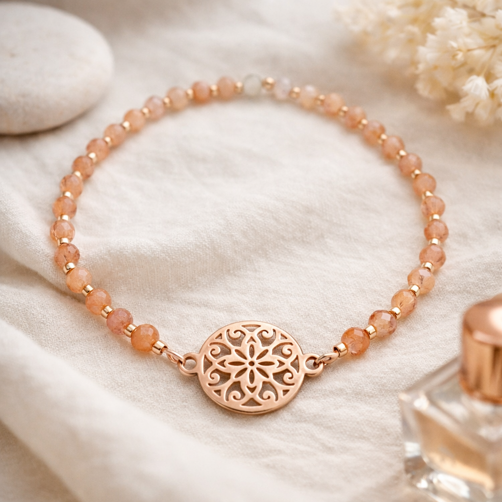 Armband Sonnenstein Mandala Roségold