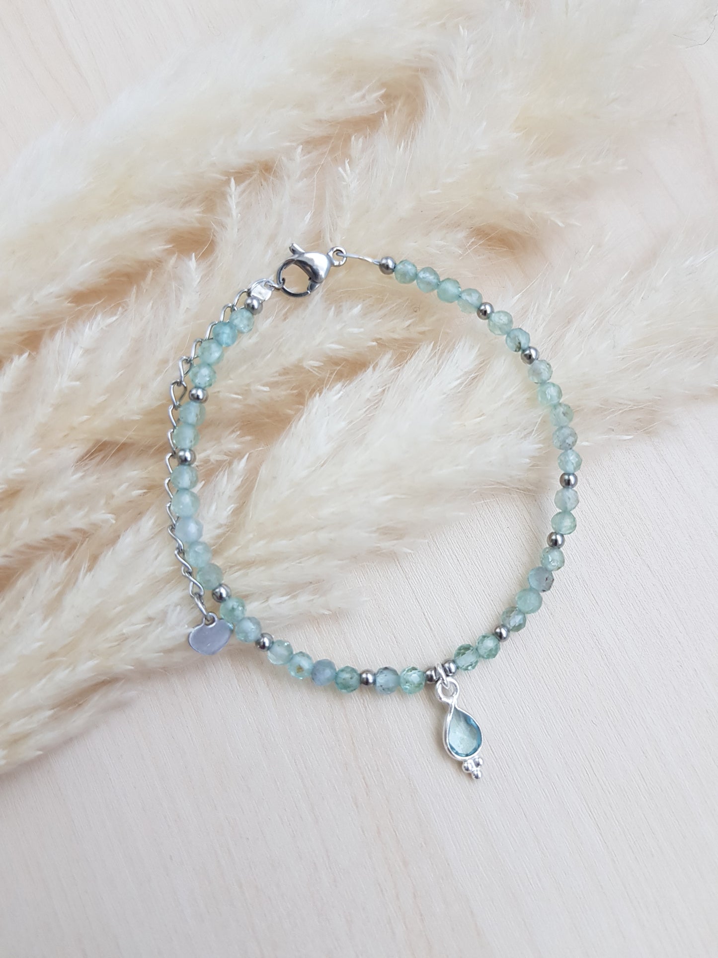 Edelsteinarmband Aqua Apatit