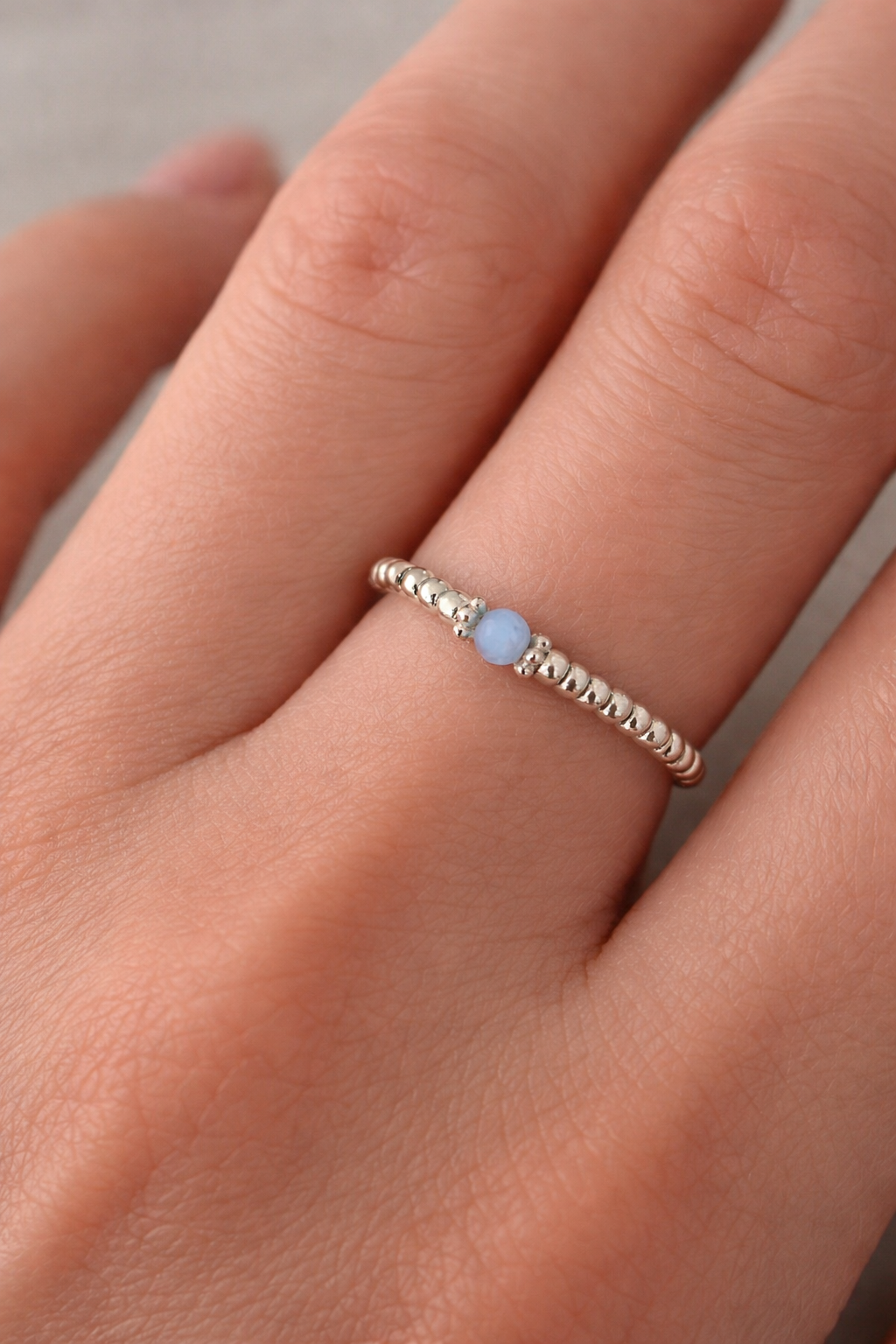 Ring Aquamarin Silbrig