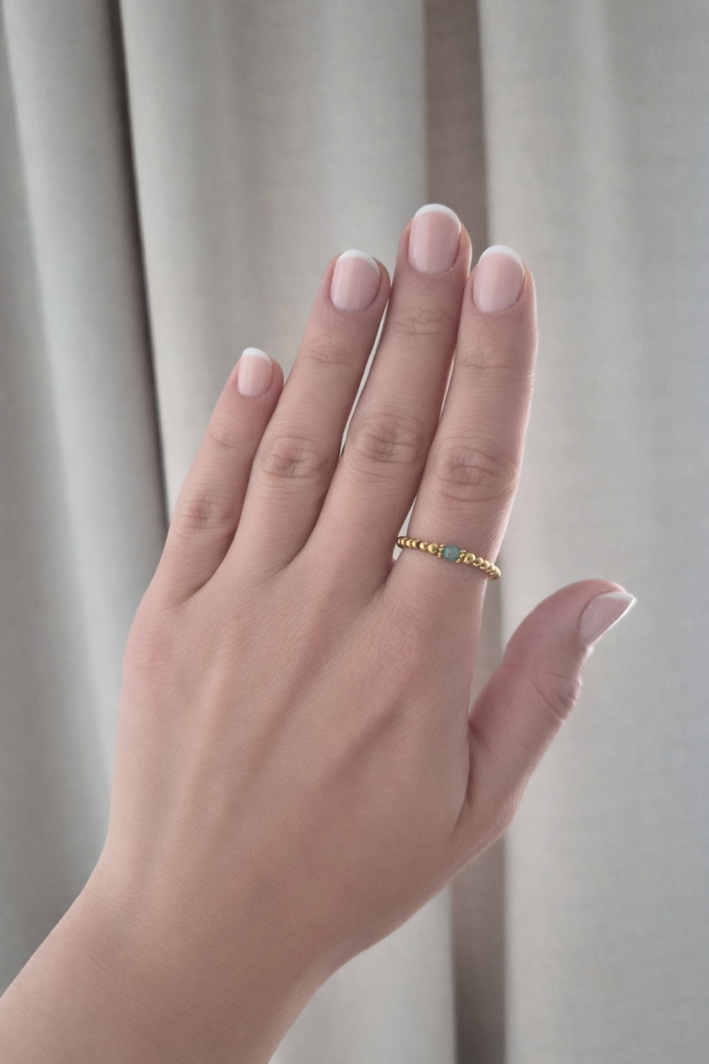 Ring Aventurin Goldig