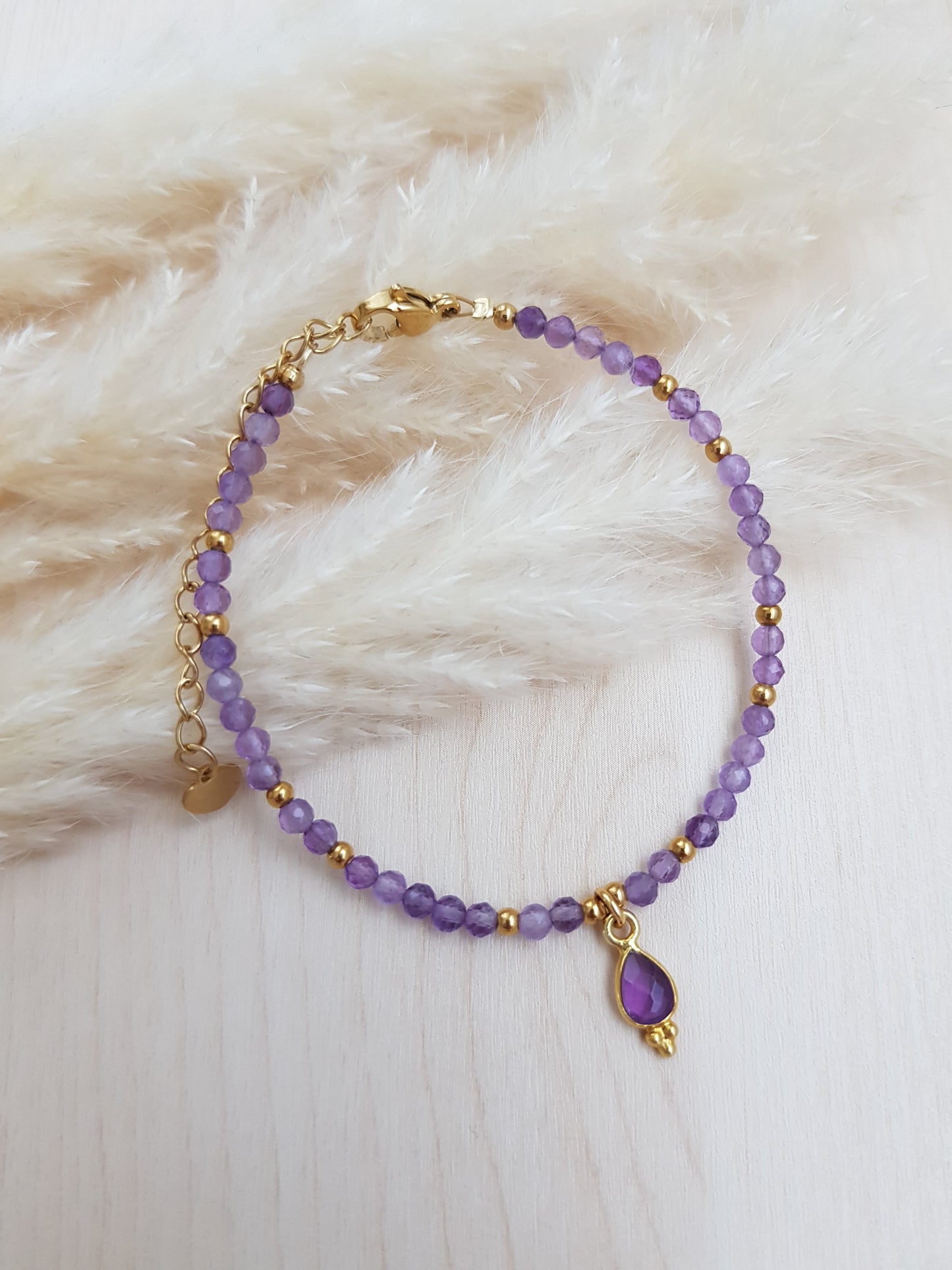 Edelsteinarmband Amethyst Goldig