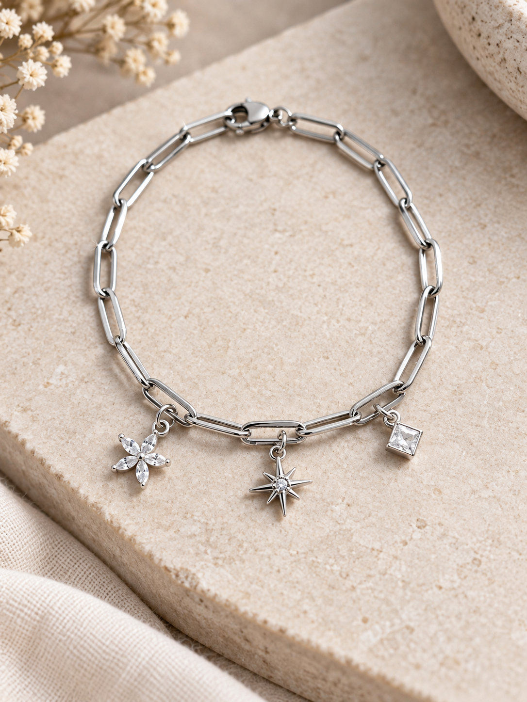 Charm Armband Silbrig