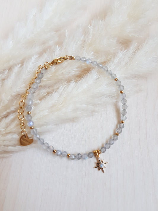 Edelsteinarmband Labradorit Stern