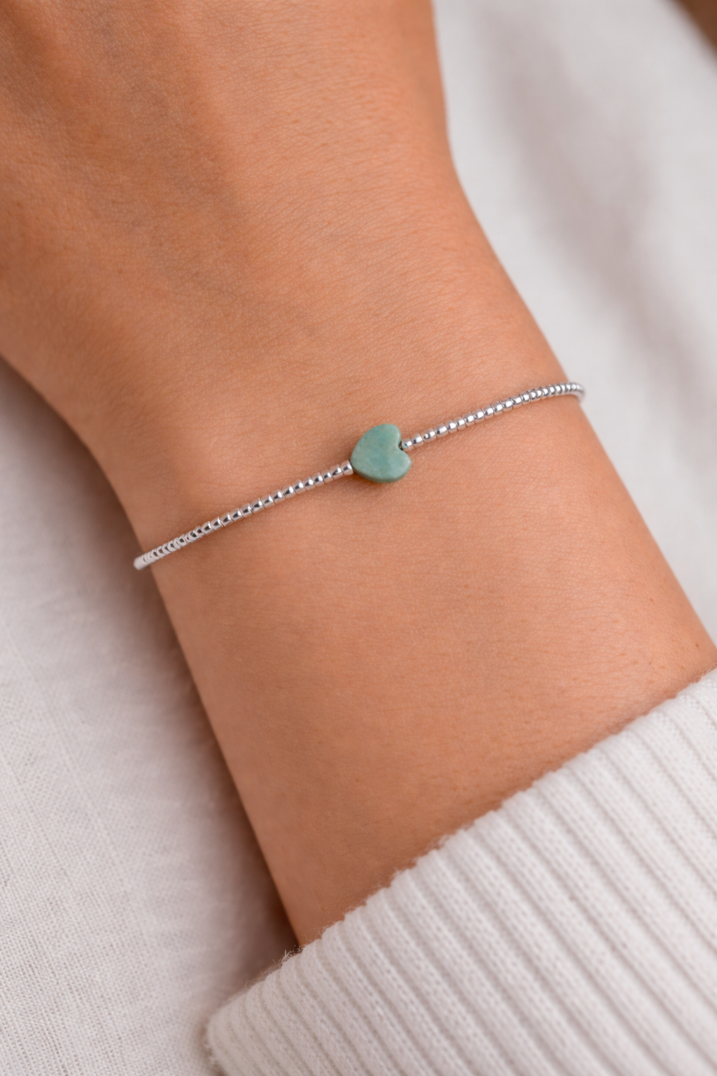 Armband Amazonit Herz