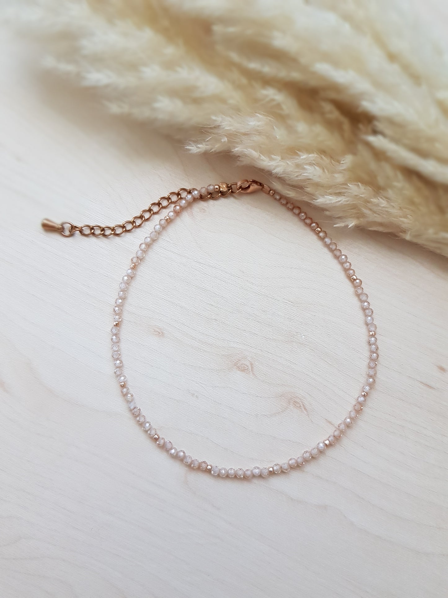 Fusskette Zirkonia Roségold