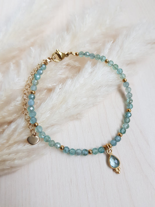 Edelsteinarmband Aqua Apatit