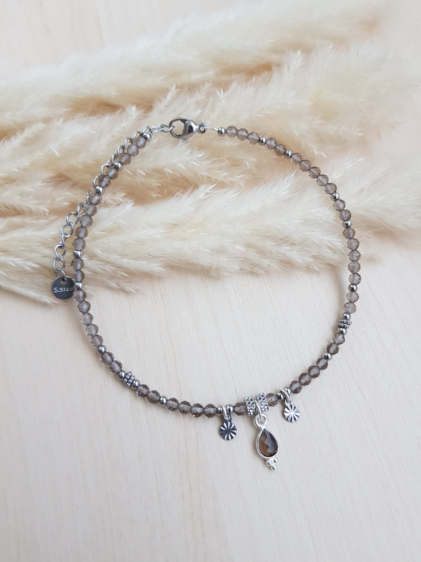 Fusskette Rauchquarz