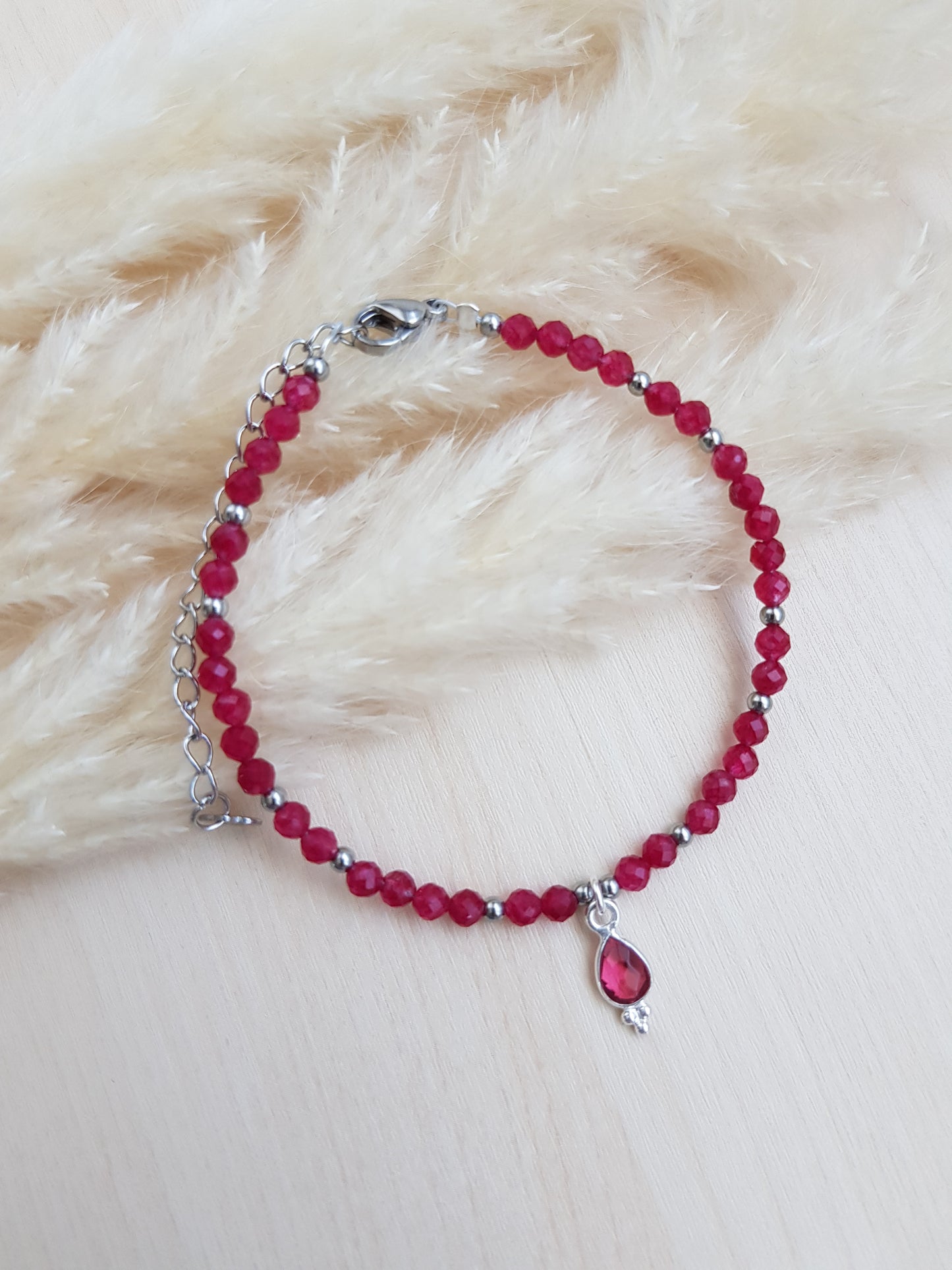 Edelsteinarmband Pink Chalzedon