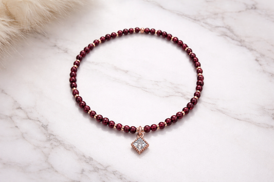 Armband Granat Roségold