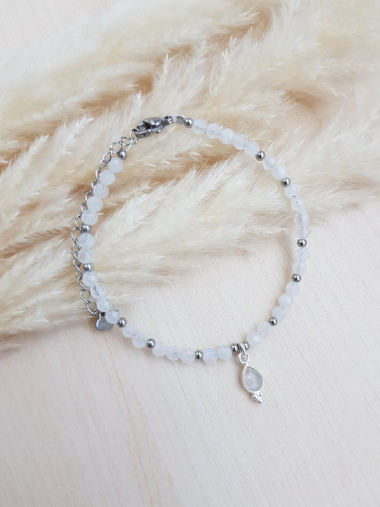 Edelsteinarmband Mondstein