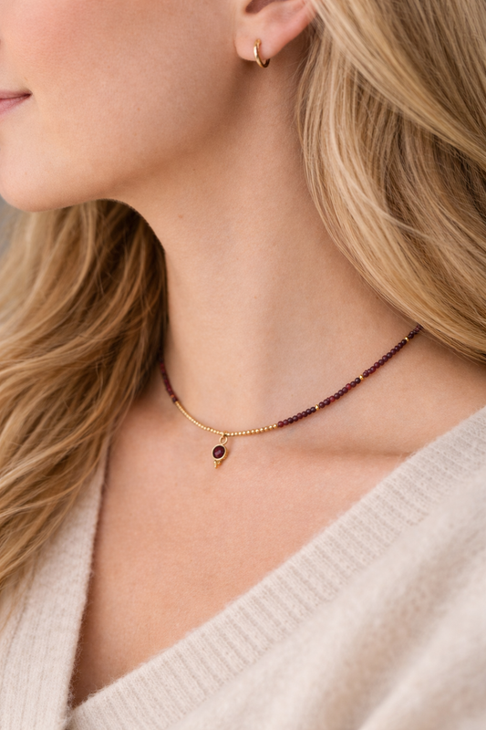 Halskette Granat