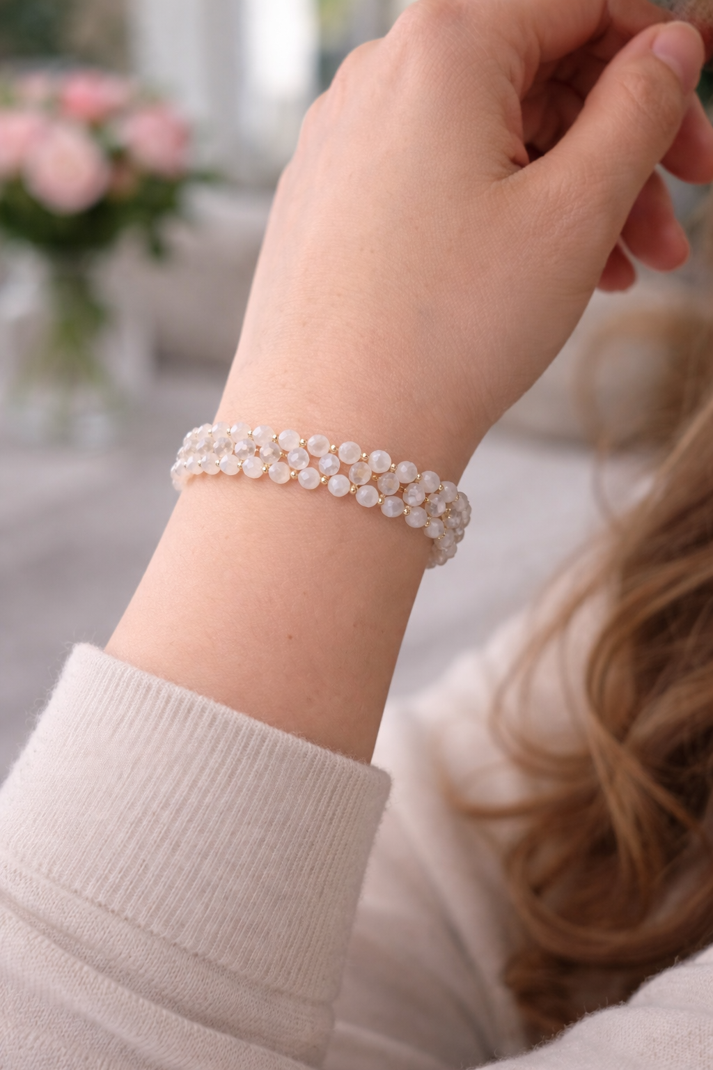 Armband Mondstein Rosé