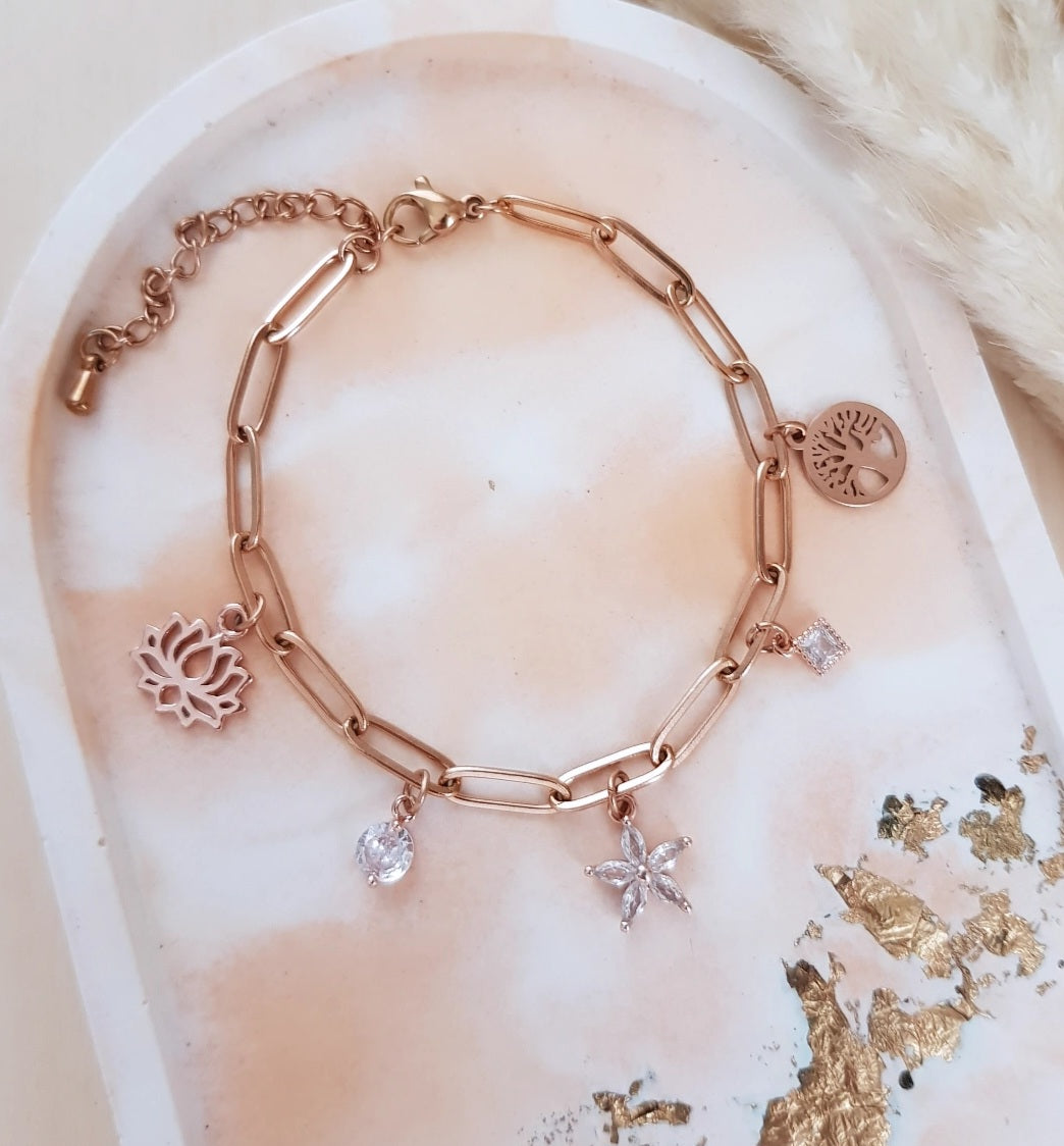 Charm Armband Roségold