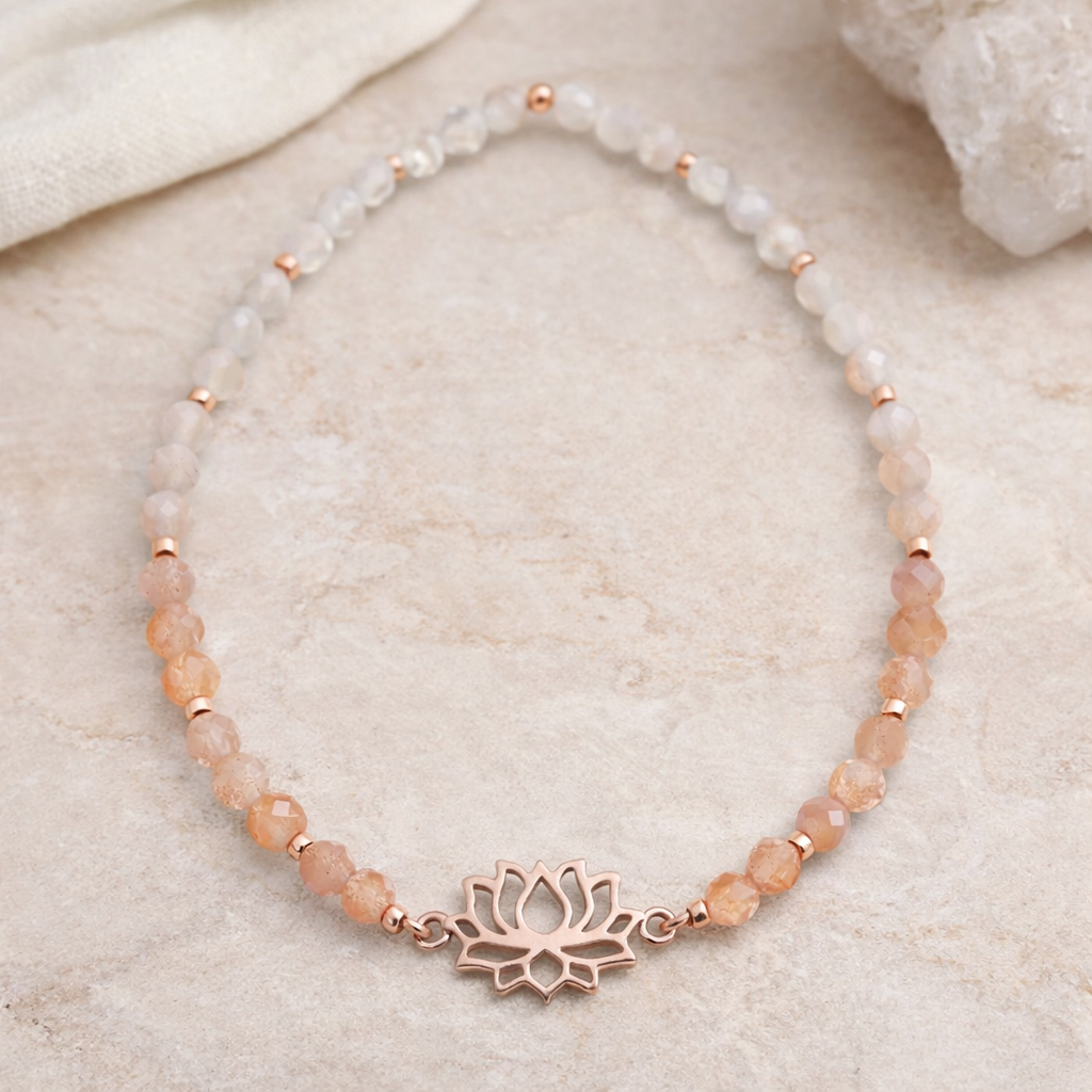 Armband Sonnenstein Lotus Roségold