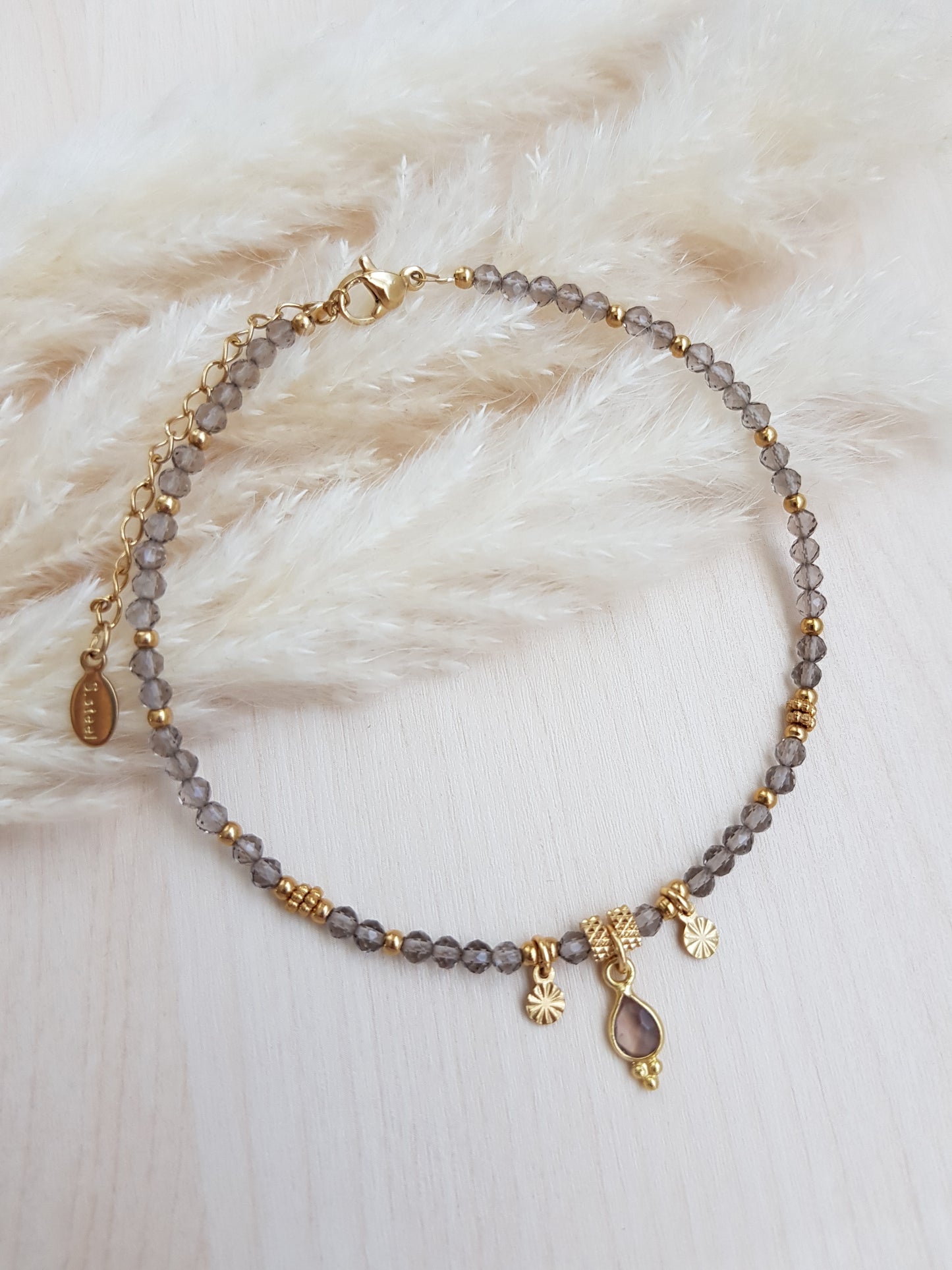 Fusskette Rauchquarz