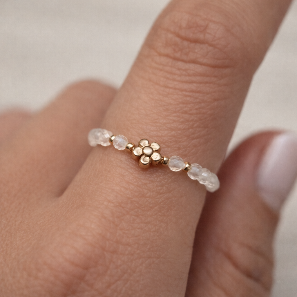 Ring Mondstein Blume