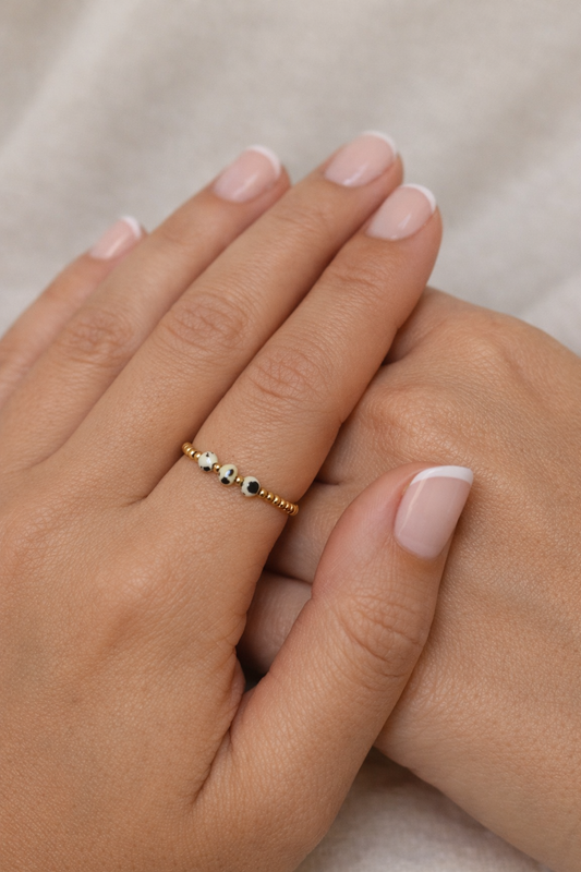 Ring Dalmatiner Jaspis Goldig