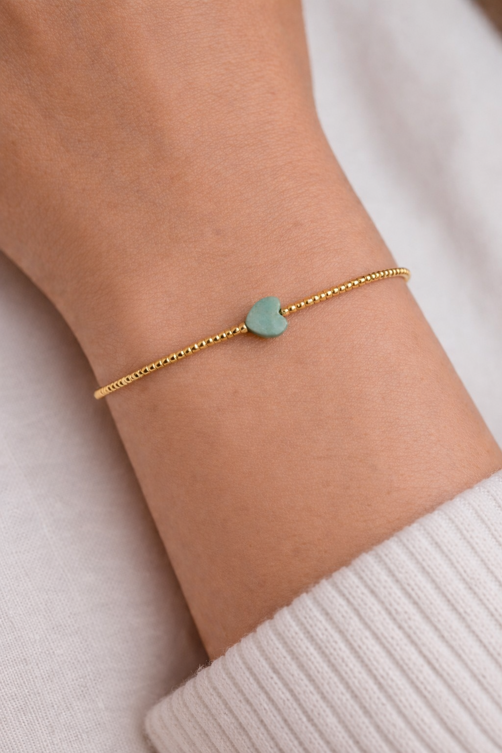 Armband Amazonit Herz