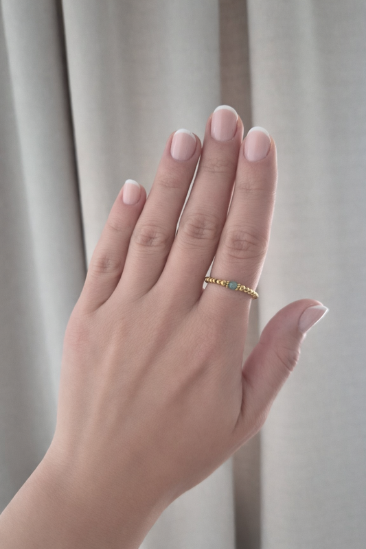 Ring Aventurin Goldig