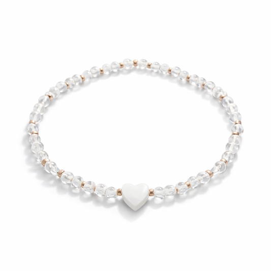 Armband Bergkristall Herz Roségold