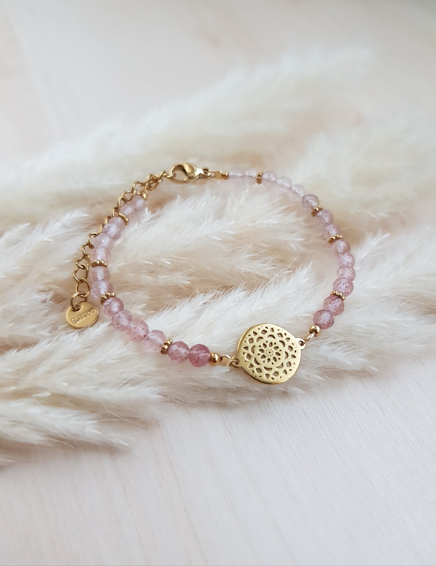 Armband Erdbeerquarz