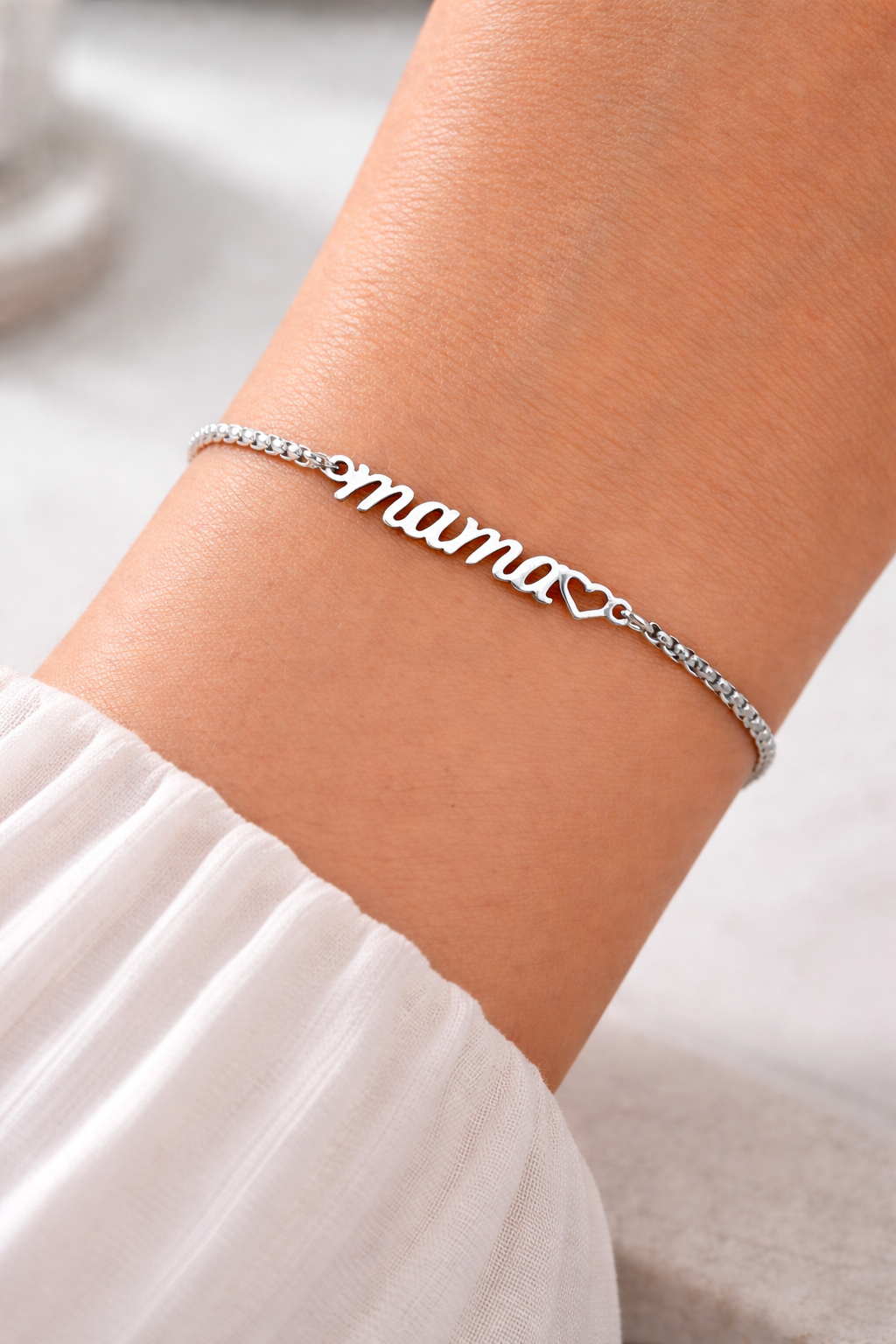Armband Mama Silbrig