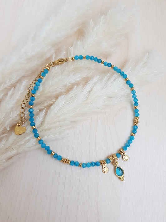 Edelsteinfusskette Apatit