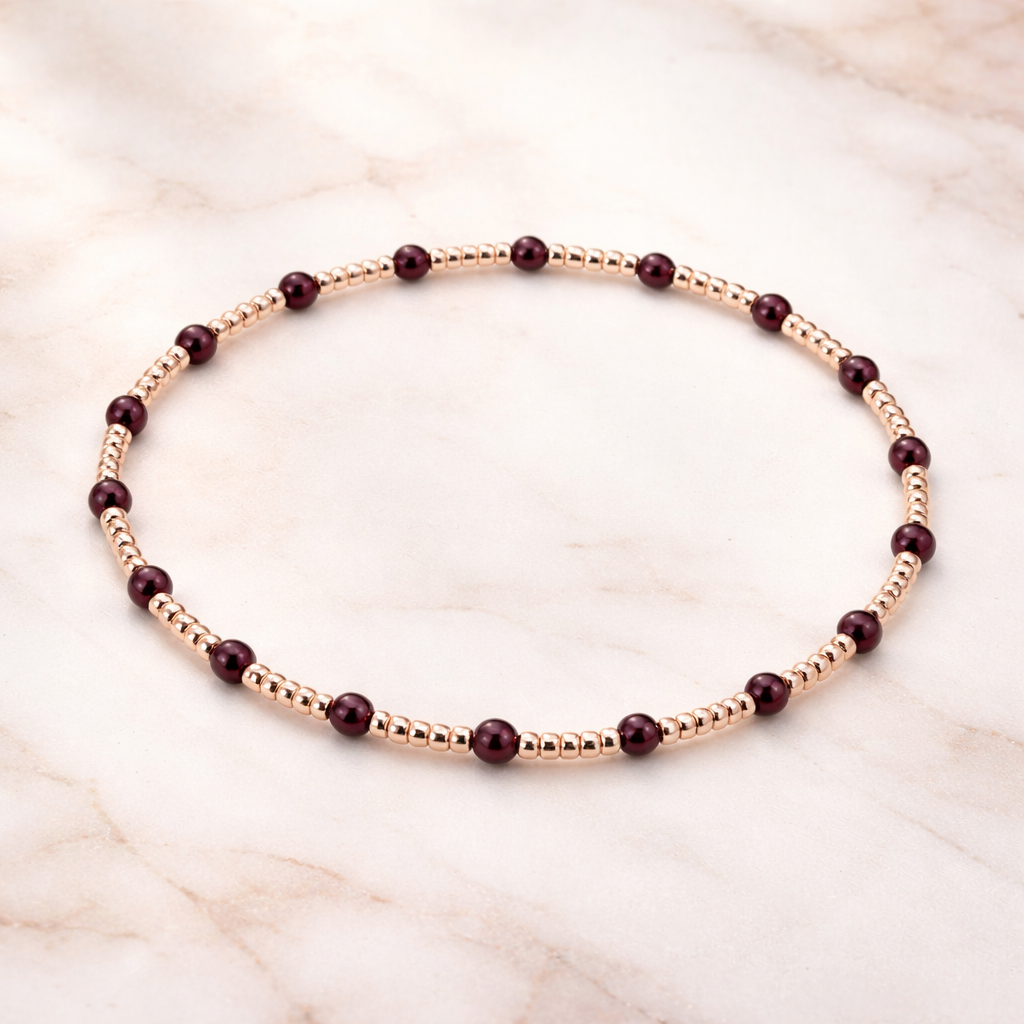 Armband Granat Roségold