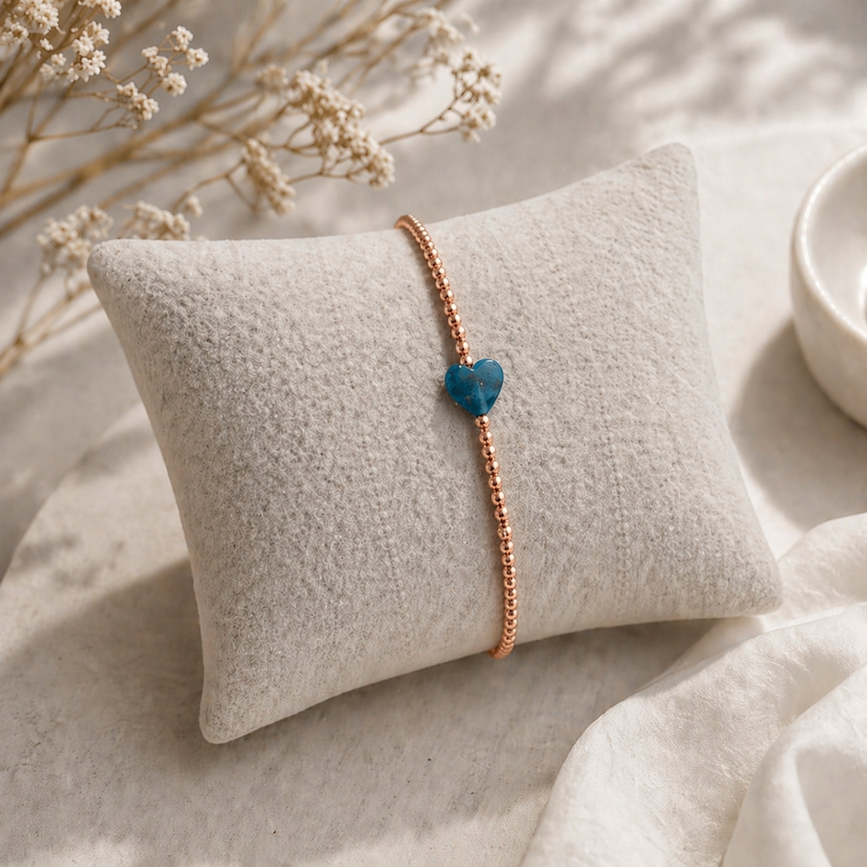 Armband Edelsteinherz Roségold