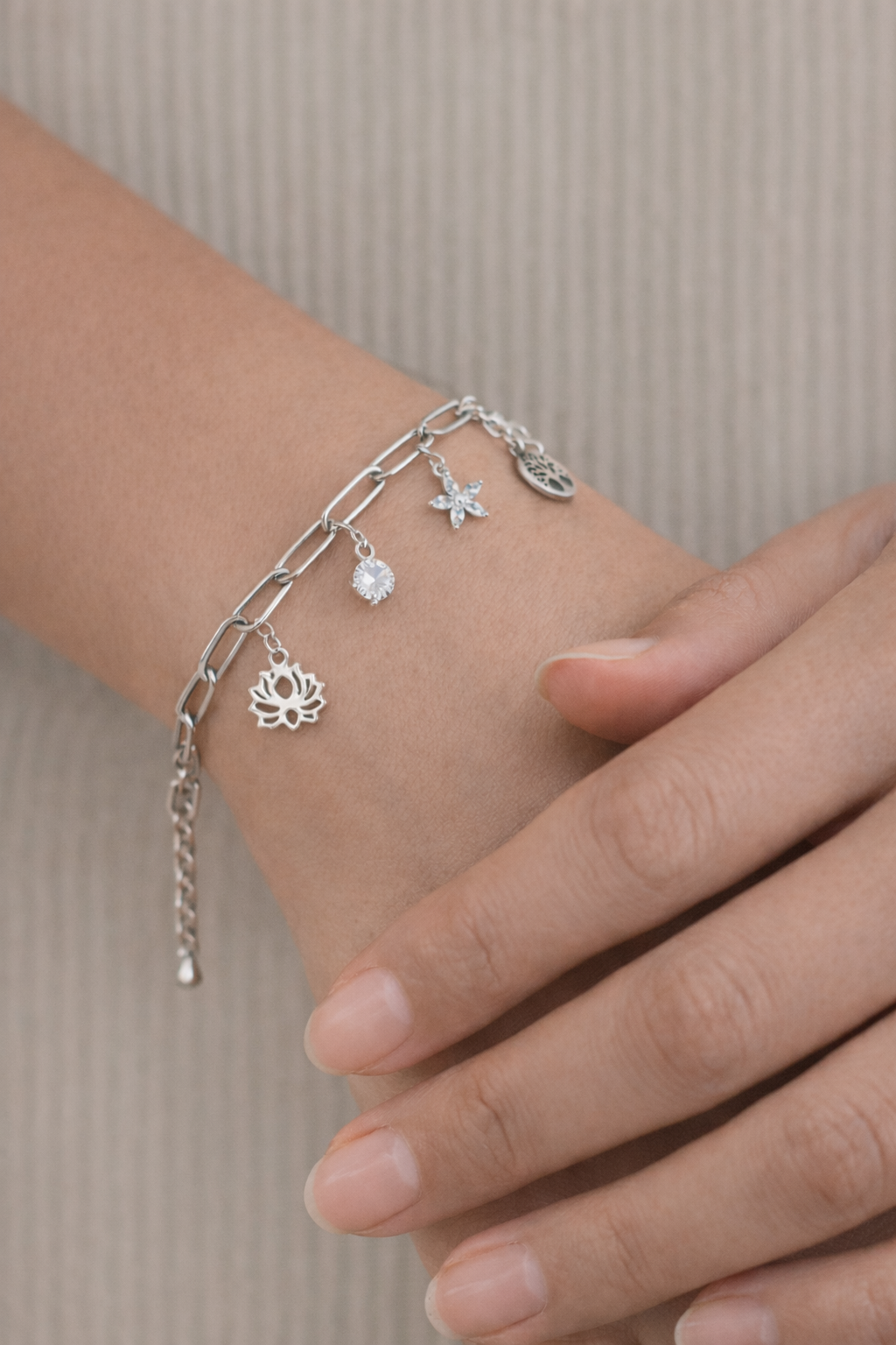 Charm Armband Silbrig