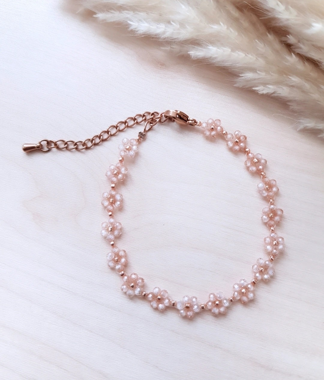 Blümchen Armband Zirkonia Roségold