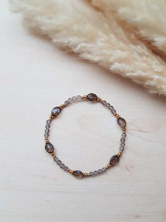 Armband Rauchquarz Goldig
