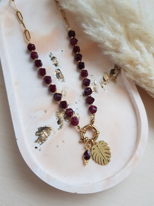 Halskette Granat Gold