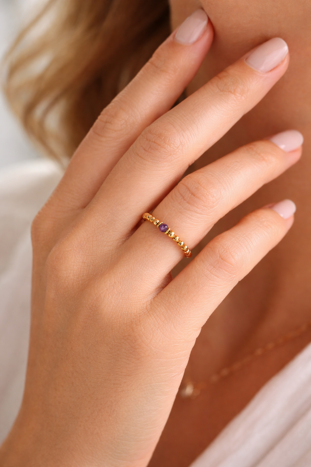 Ring Amethyst Goldig
