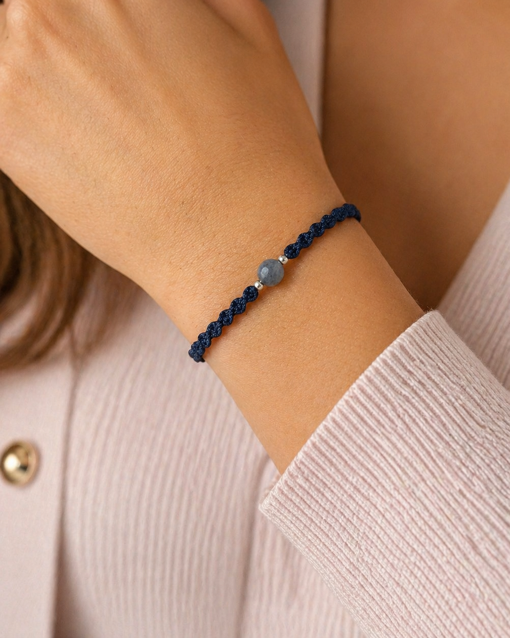 Geknüpftes Armband Labradorit