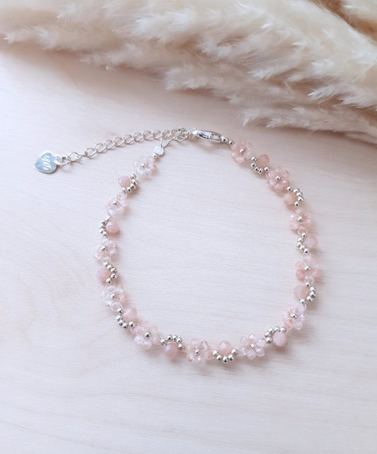 Blümchen Armband Sonnenstein Silbrig
