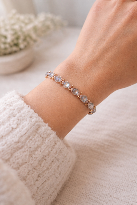 Geknüpftes Armband Labradorit