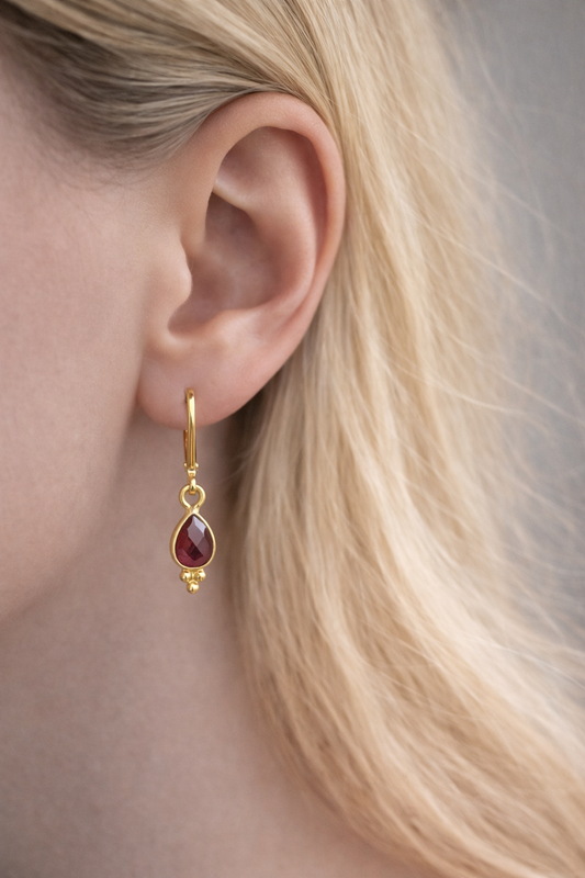 Ohrringe Granat