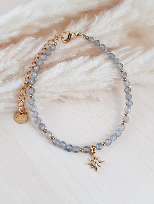 Edelsteinarmband Labradorit Stern