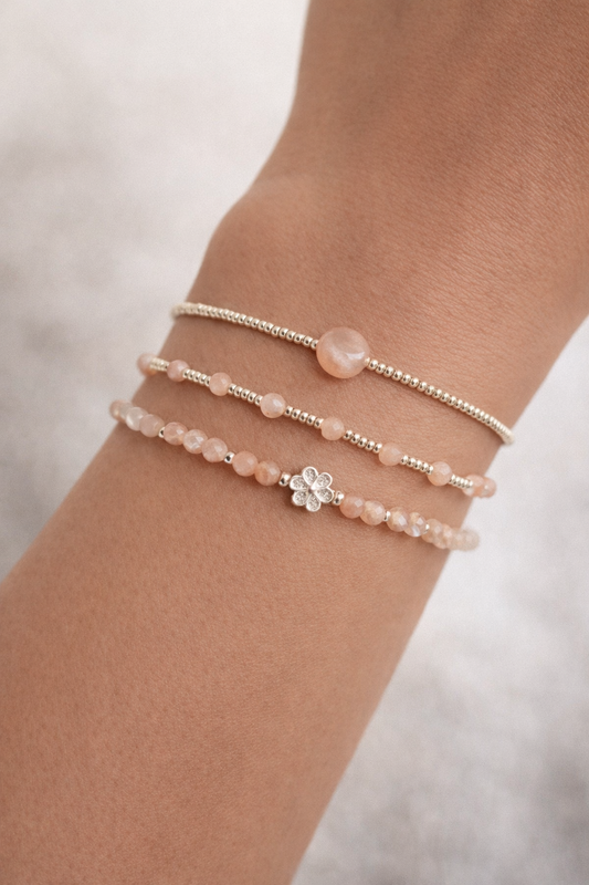 Filigrane Armbänder Sonnenstein Silbrig