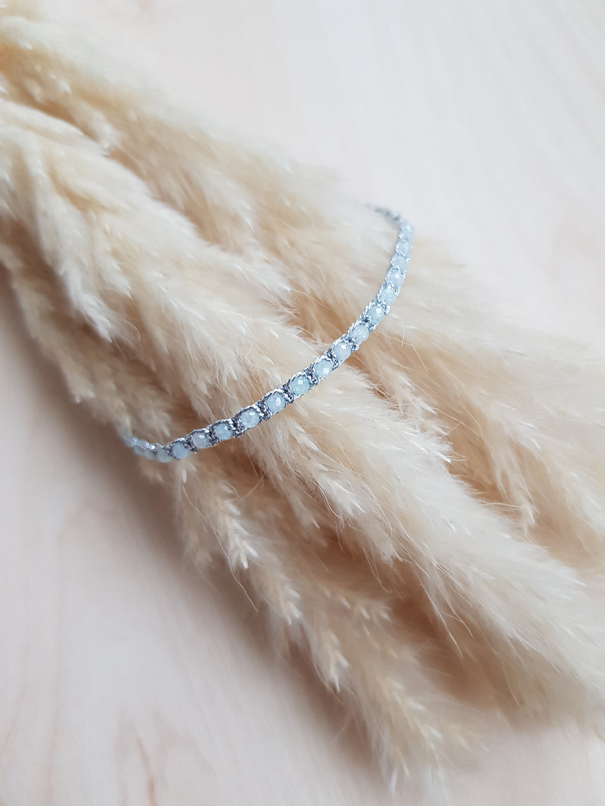 Geknüpftes Armband Zirkonia Silbrig