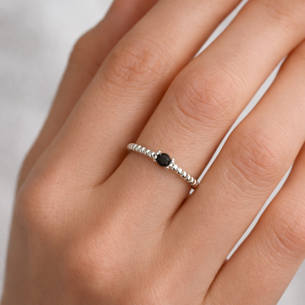 Ring Spinell Silbrig
