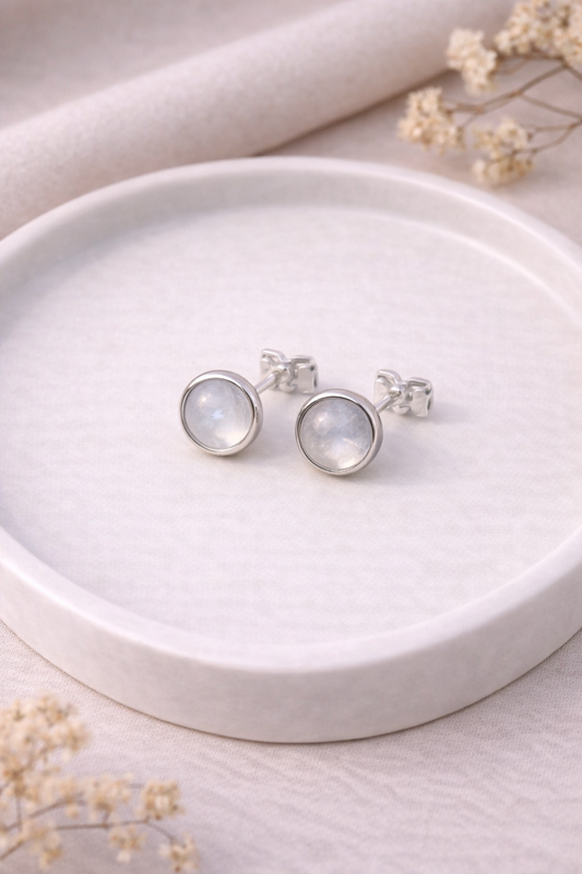 Ohrstecker Mondstein