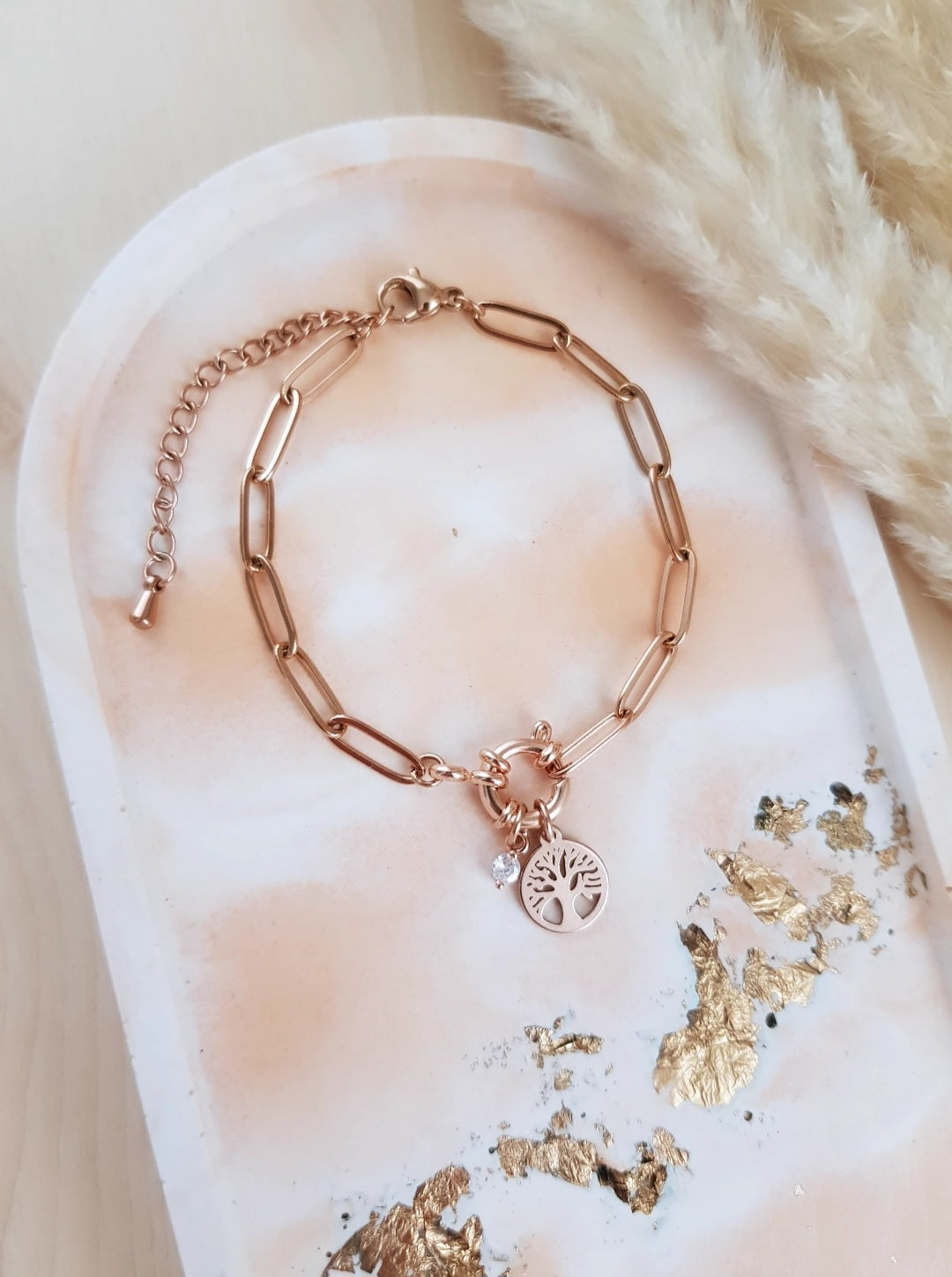 Charm Armband Roségold