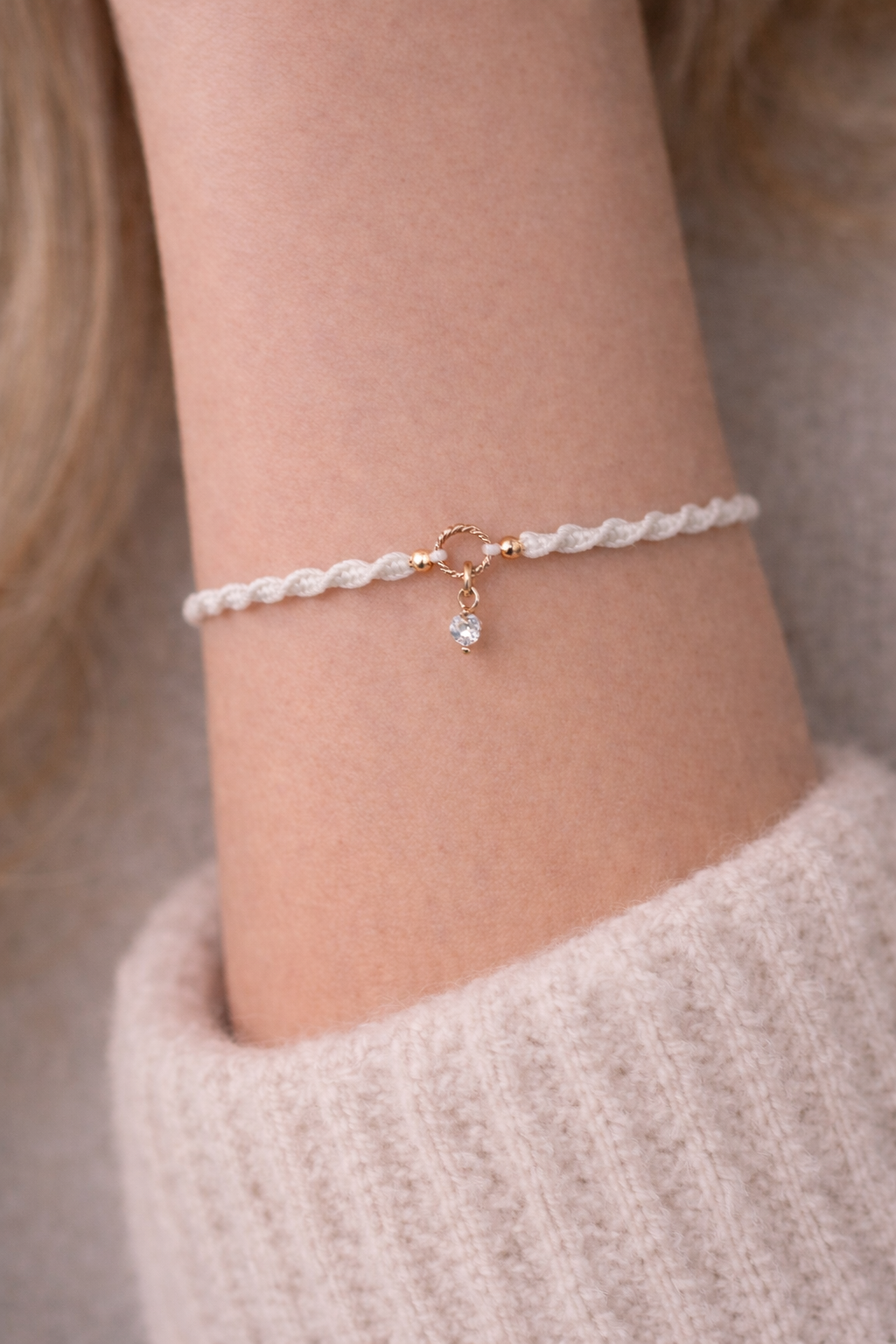 Geknüpftes Armband Roségold