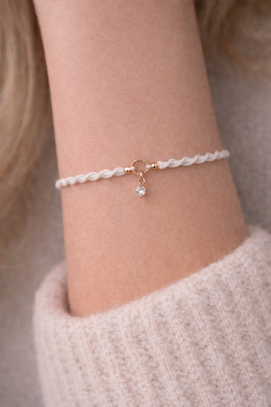 Geknüpftes Armband Roségold