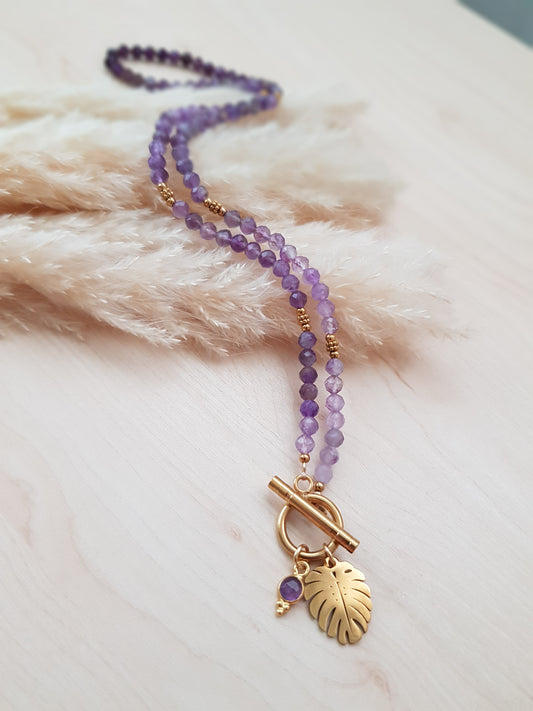 Halskette Amethyst Goldig