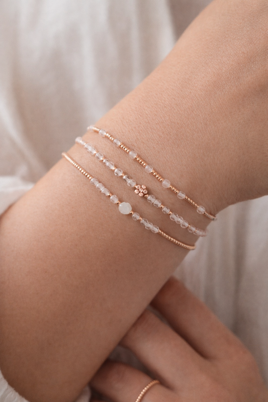 Filigrane Armbänder Bergkristall Roségold